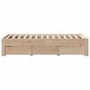 vidaXL Cadre de lit sans matelas avec tiroirs 75x190 cm bois de pin