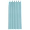 vidaXL Rideaux en voile avec boucles 2 pcs turquoise 140x225 cm