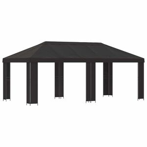 vidaXL Abri de jardin 6 x 3 m Anthracite Polyester et Acier 190 gsm
