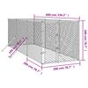 vidaXL Chenil d'ext&eacute;rieur pour chiens argent&eacute; 2x6x2 m acier galvanis&eacute;