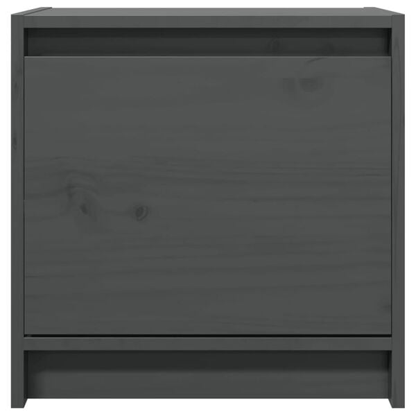 vidaXL Tables de chevet 2 pcs Gris 40x30,5x40 cm Bois de pin massif