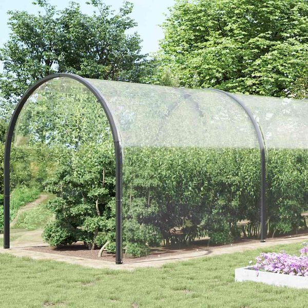 vidaXL B&acirc;che transparente avec &oelig;illets 6x12 m PVC