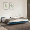 vidaXL Cadre de lit sans matelas bleu fonc&eacute; 200x200 cm velours