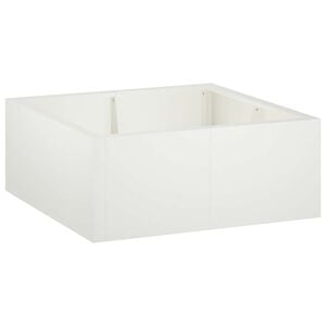 vidaXL Mur de sout&egrave;nement 4 pc 100 x 100 x 30 cm Acier Blanc