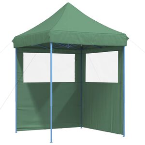 vidaXL Tente de r&eacute;ception pliable escamotable 2 parois lat&eacute;rales vert