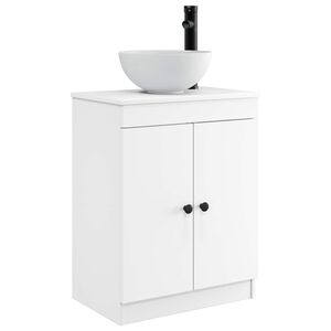 vidaXL Meuble de salle de bain avec &eacute;vier Blanc 54 x 35 x 83 cm