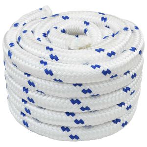 vidaXL Corde de bateau 4 mm 10 m Blanc et bleu