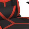 vidaXL Chaise de jeu de massage avec repose-pied Noir&Rouge Similicuir