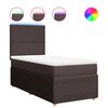 vidaXL Sommier &agrave; lattes de lit avec matelas Marron fonc&eacute; 100x200 cm