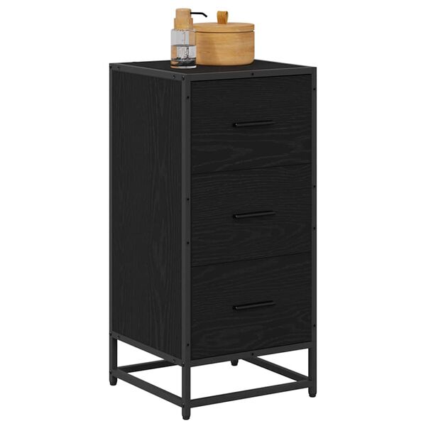 vidaXL Buffet Ch&ecirc;ne noir 35,5 x 35 x 76 cm