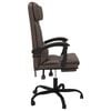 vidaXL Fauteuil inclinable de bureau Marron Similicuir