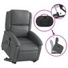 vidaXL Fauteuil inclinable de massage Gris Similicuir