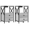 vidaXL Cabinet de chevet 2 pc Gris Sonoma 40 x 31 x 60 cm