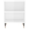 vidaXL Tables de chevet 2pcs blanc brillant 40x30x50cm bois ing&eacute;nierie