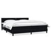 vidaXL Sommier &agrave; lattes de lit avec matelas noir 200x220 cm velours