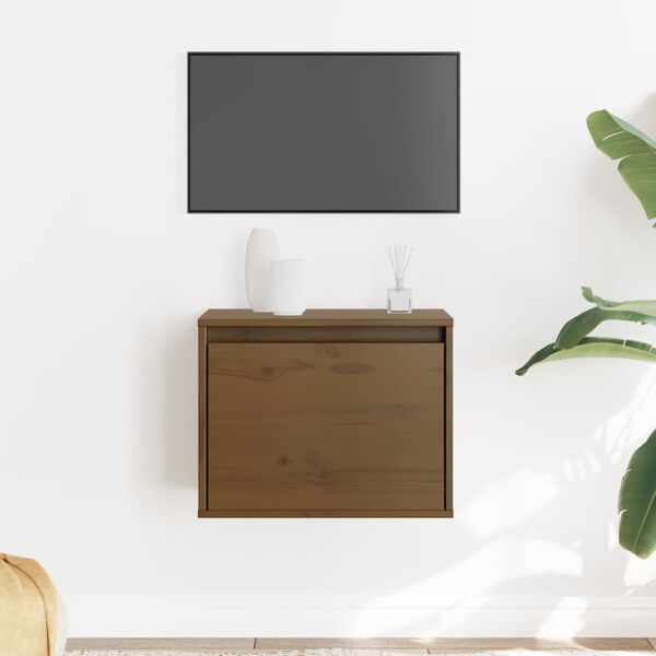 vidaXL Armoire murale Marron miel 45x30x35 cm Bois de pin massif