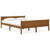 vidaXL Cadre de lit sans matelas pin massif marron miel 140x200 cm