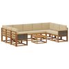 vidaXL Ensemble de canap&eacute;s d'ext&eacute;rieur 10 pcs Naturel et Beige