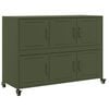 vidaXL Buffet vert olive 100,5x39x72 cm acier