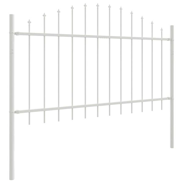 vidaXL Clôture de jardin 2 pcs Blanc 170 x 140 cm