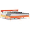 vidaXL Cadre de lit sans matelas cire marron 200x200cm bois pin massif