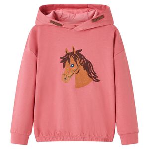 Sweat-shirt à capuche pour enfants rose ancien 92