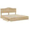 vidaXL Lit de Rangement Ch&ecirc;ne Sonoma 180 x 200 cm Bois d'ing&eacute;nierie