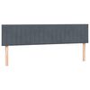 vidaXL Sommier &agrave; lattes de lit et matelas et LED gris fonc&eacute; 180x210cm velours