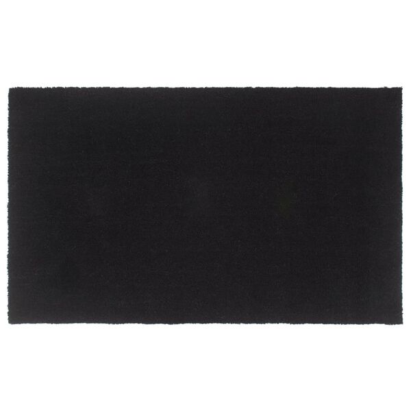 vidaXL Tapis de porte noir 90x150 cm fibre de coco touffet&eacute;