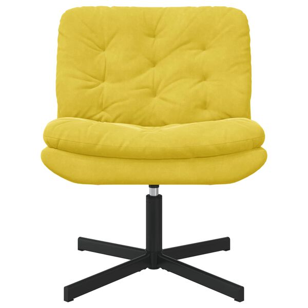 vidaXL Fauteuil relaxant pivotant Jaune 63 x 75 x 76 cm Velours