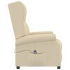 vidaXL Fauteuil inclinable électrique à oreilles crème tissu