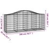 vidaXL Paniers à gabions arqués 18 pcs 200x50x80/100 cm Fer galvanisé