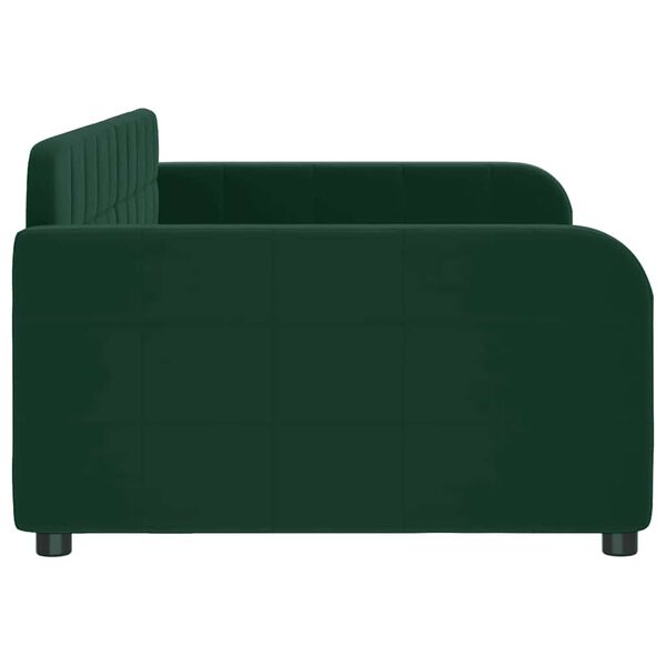 vidaXL Lit de repos sans matelas vert fonc&eacute; 100x200 cm velours
