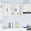 vidaXL Armoire murale de cuisine avec porte en verre Lucca blanc