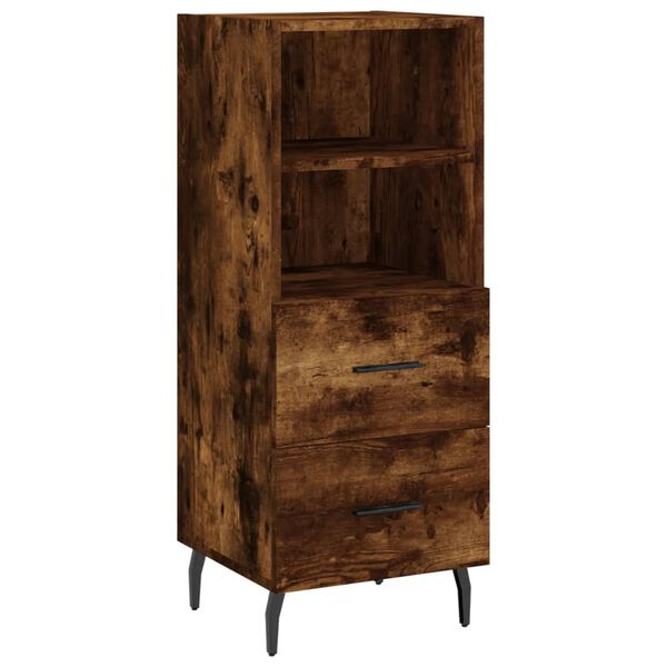 vidaXL Buffet Ch&ecirc;ne fum&eacute; 34,5x34x90 cm Bois d'ing&eacute;nierie