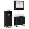 vidaXL Ensemble de mobilier de salle de bain 3 pcs Ch&ecirc;ne noir