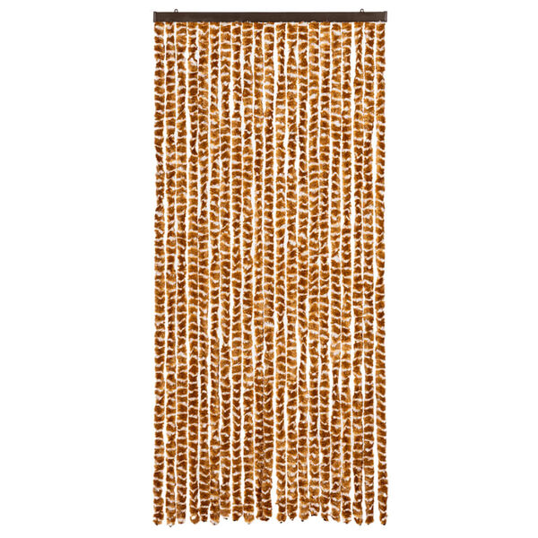 vidaXL Moustiquaire Ocre et blanc 90x220 cm Chenille