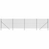 vidaXL Cl&ocirc;ture en treillis m&eacute;tallique anthracite 1,4x10 m
