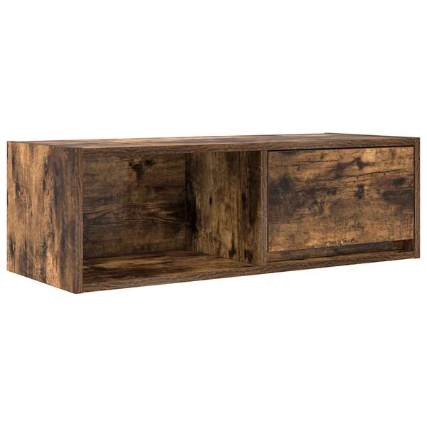 vidaXL Meuble TV ch&ecirc;ne fum&eacute; 80x31x25,5 cm bois d'ing&eacute;nierie