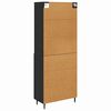 vidaXL Haut Armoire avec tiroir Ch&ecirc;ne noir 69,5 x 34 x 180 cm