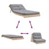 vidaXL Canap&eacute;-lit futon avec matelas 90x206x11 cm bois massif de pin