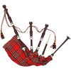 Cornemuse écossaise Enfant - Tartan Royal Stewart Rouge - Inclut Sac, Chalumeau, Bourdons