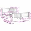 vidaXL Cadre de lit Marron et noir 160 x 200 cm Bois massif en pin
