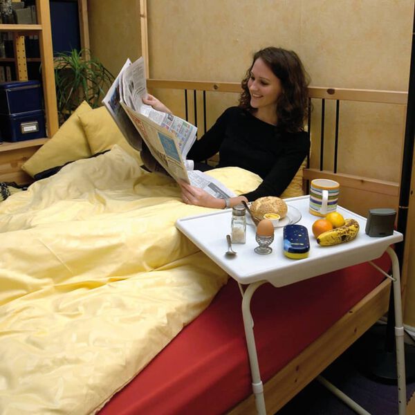 MESA LING Table de TV r&eacute;glable Tavolino Blanc