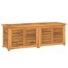 vidaXL Bo&icirc;te de rangement jardin et sac 150x50x55 cm bois massif teck