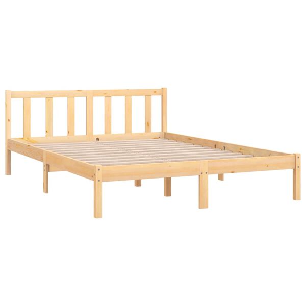 vidaXL Cadre de lit sans matelas bois de pin massif