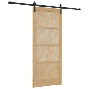 vidaXL Porte coulissante Naturel 86 x 198,5 cm Bois de pin massif