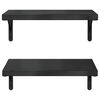 vidaXL Étagères murales 2 pcs 50x30 cm noir acier inoxydable
