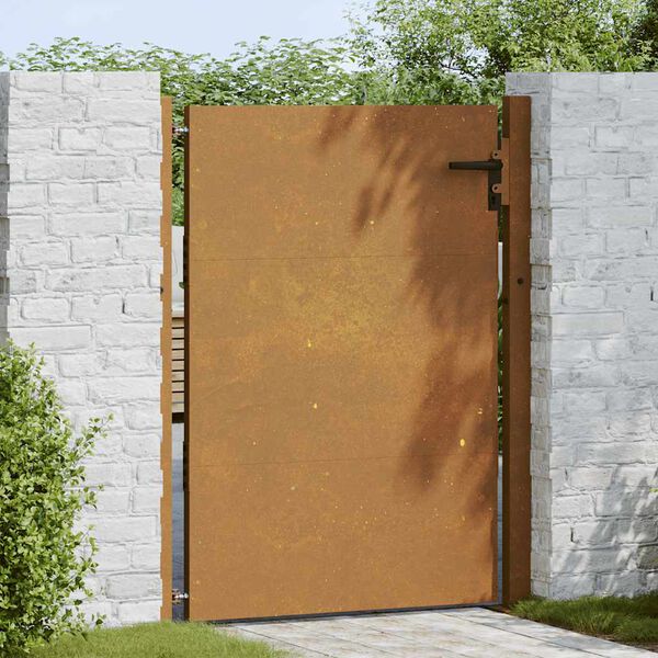 vidaXL Portail de jardin 100x150 cm en acier Corten