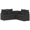 vidaXL Ensemble de Canap&eacute;s 5 pc Noir Rattan synth&eacute;tique et acier